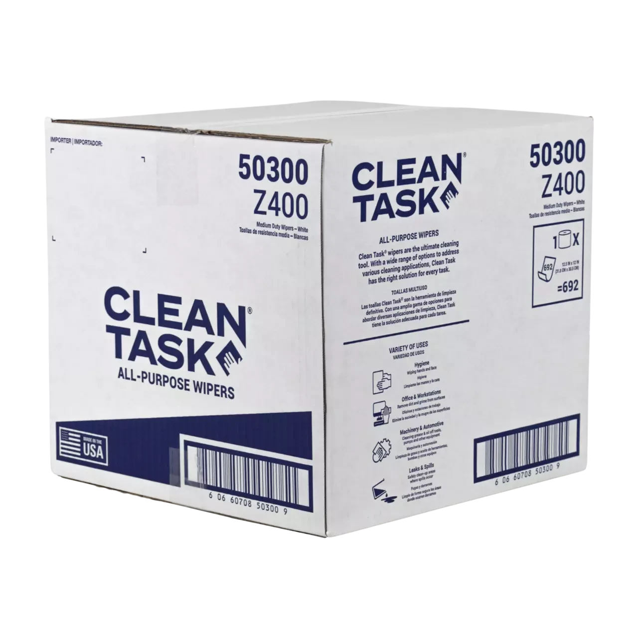 All-Purpose Z400 Wipers - Jumbo Roll, White, 692 Sheets - Sellars
